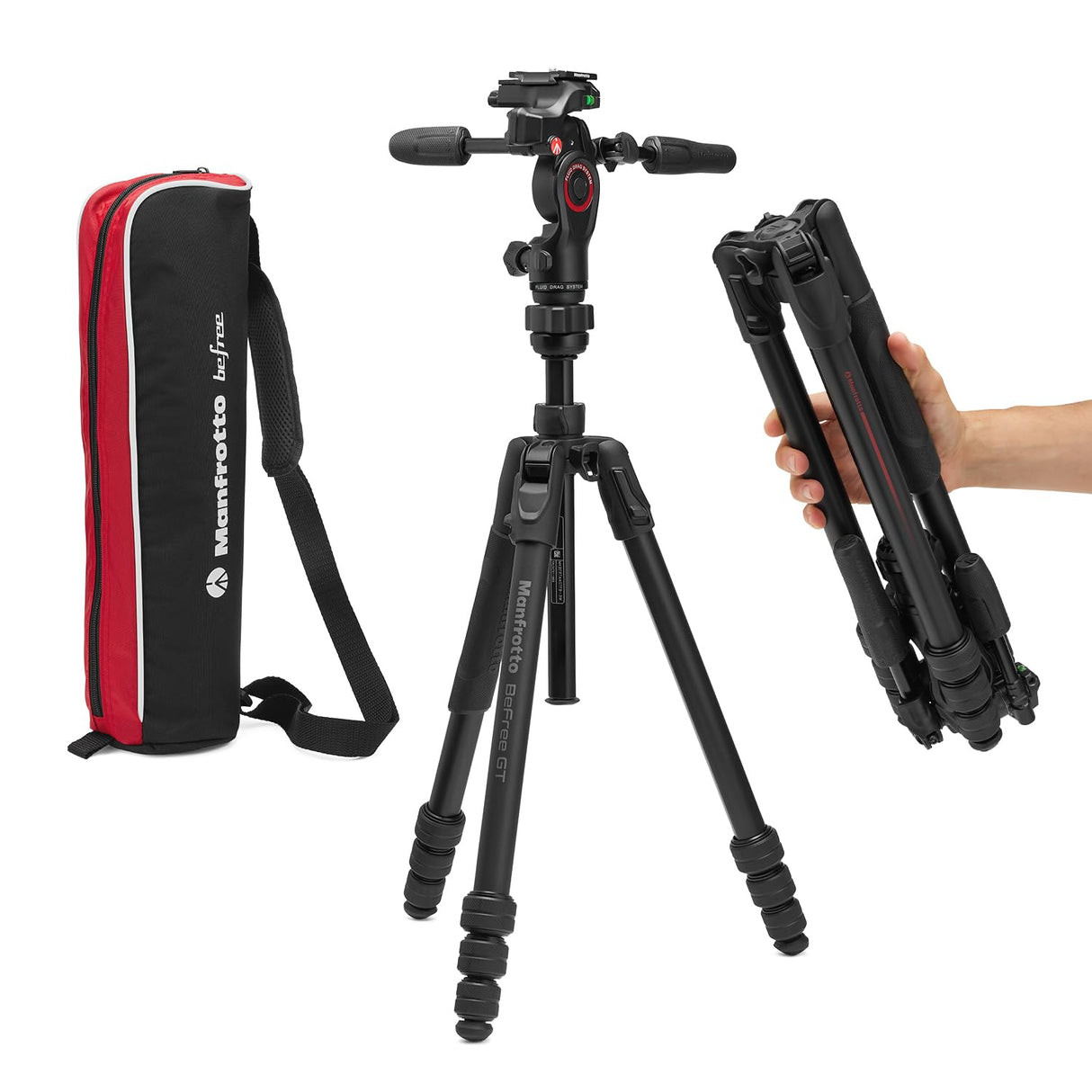 MANFROTTO Kit Trépied BEFREE GT Pro ALU + rotule 3D