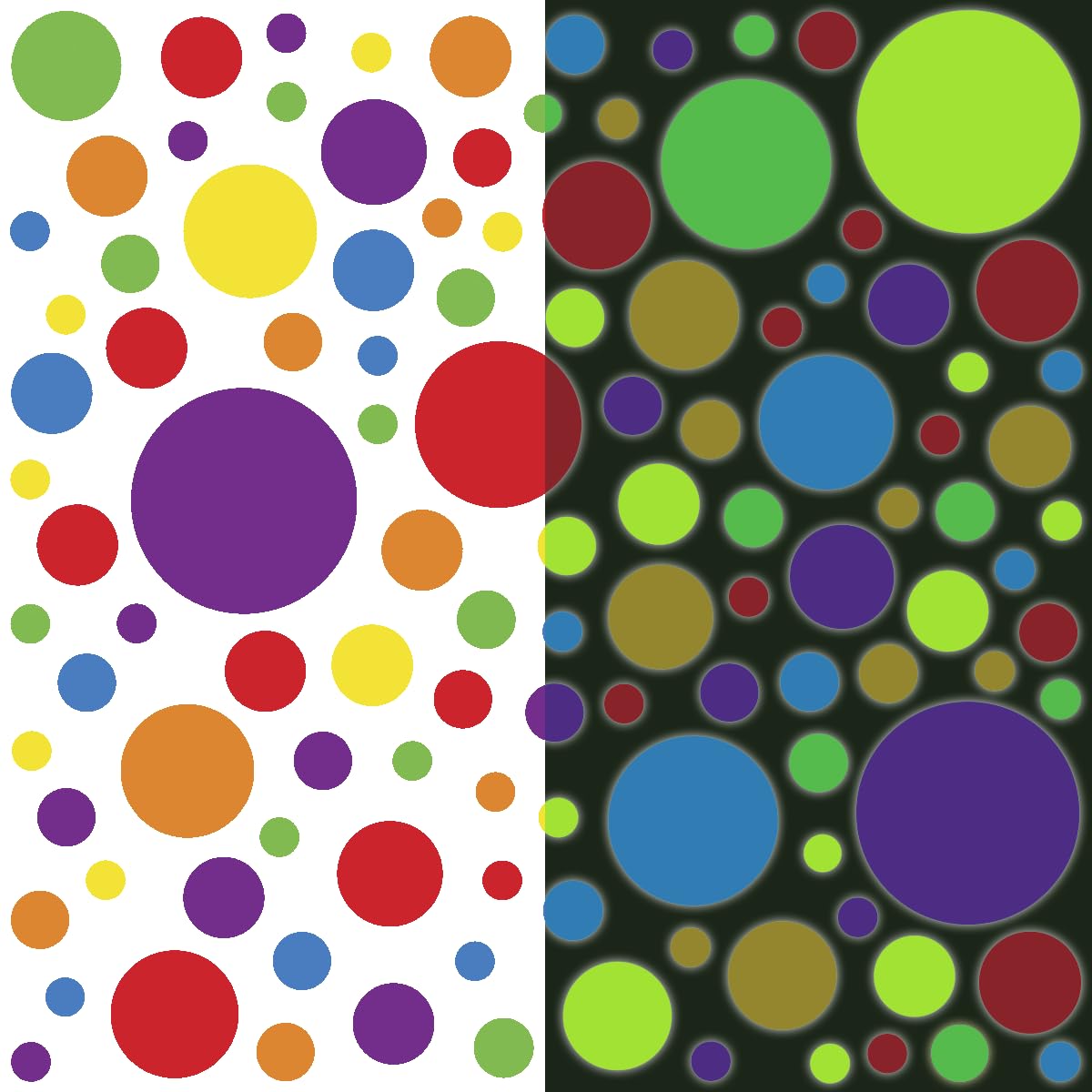 Ambiance - Adhesivo decorativo para pared (80 x 60 cm), diseño de puntos multicolor