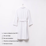Albornoz S-M 100%Algodón 360GSM Blanco con ribetes blancos Scalpers Home