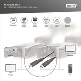 DIGITUS HDMI AOC Cable híbrido de fibra óptica - 30m - HDMI 2.0b - 4k/60Hz - conectores desmontables - compatible con TV/beamer/monitor - contactos chapados en oro - negro