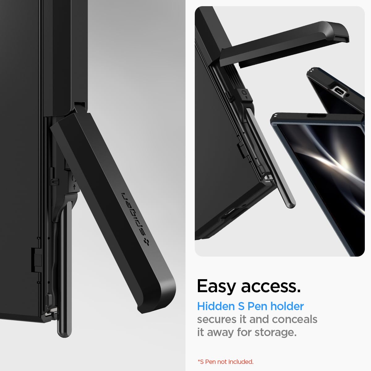 Spigen Funda Tough Armor Pro P Compatible con Samsung Galaxy Z Fold 6 - Negro