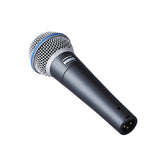 Shure Beta 58A Micrófono Vocal dinámico supercardioide de un Solo Elemento para Escenario y Estudio, Incluye Adaptador de Soporte Ajustable A25D, Adaptador de Rosca de 5/8 a 3/8