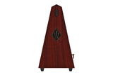 Wittner Metrónomo Taktell en forma de pirámide Sistema Maelzel Serie 845 - Carcasa de plástico - Sin campana - Grano de caoba - Mecánico con cuerda - No se requieren baterías - Hecho en Alemania
