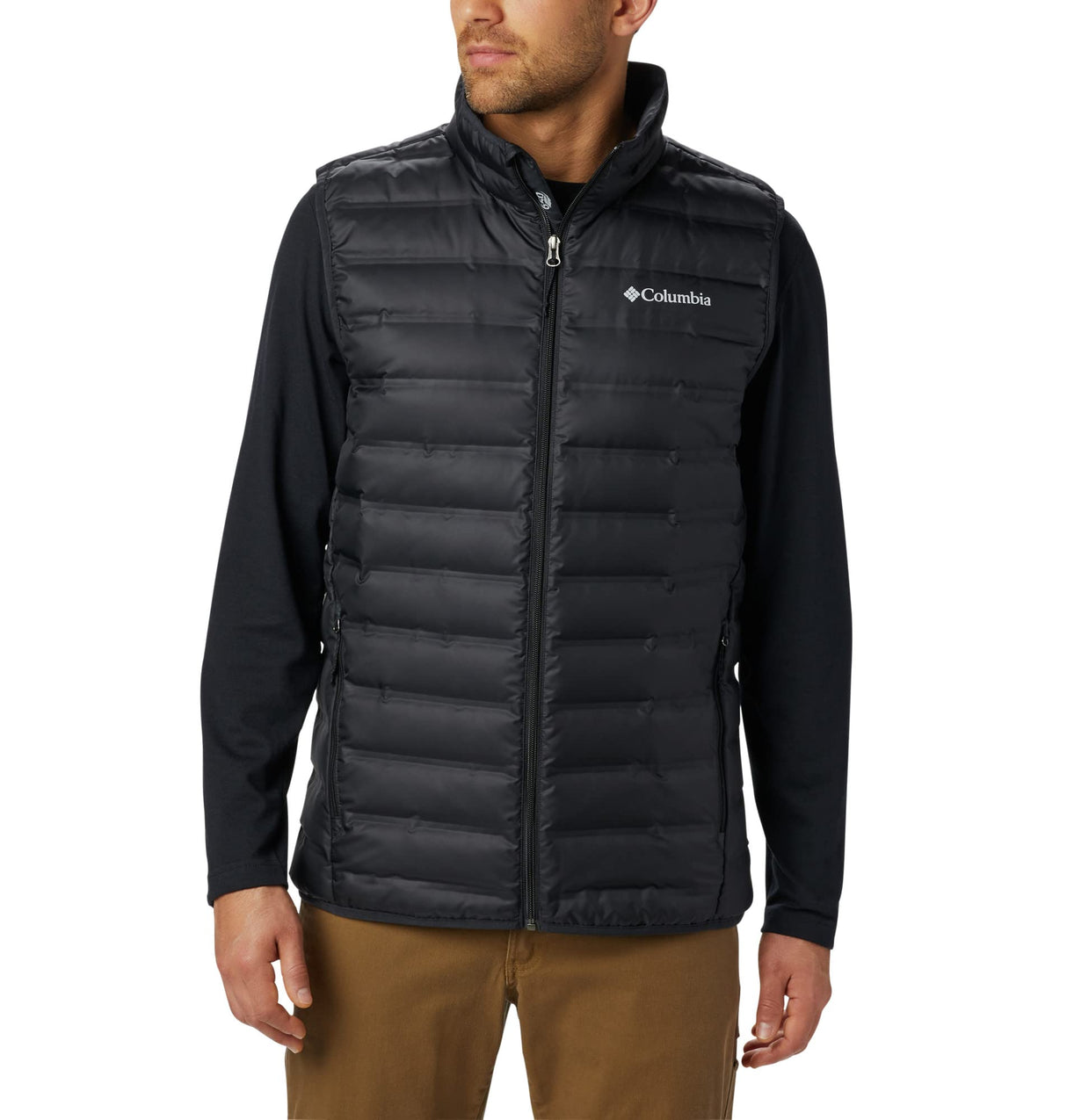 Columbia Lake 22 Down Vest, Chaleco Acolchado para Hombre, Black, Talla L