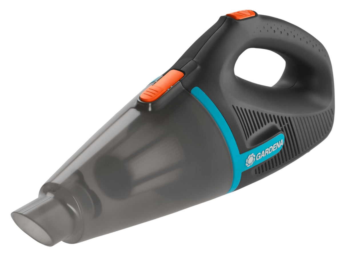 GARDENA EasyClean 9339-20 Aspirador de mano para exterior, Li aspirador con batería para partículas húmedas y secas, batería integrada