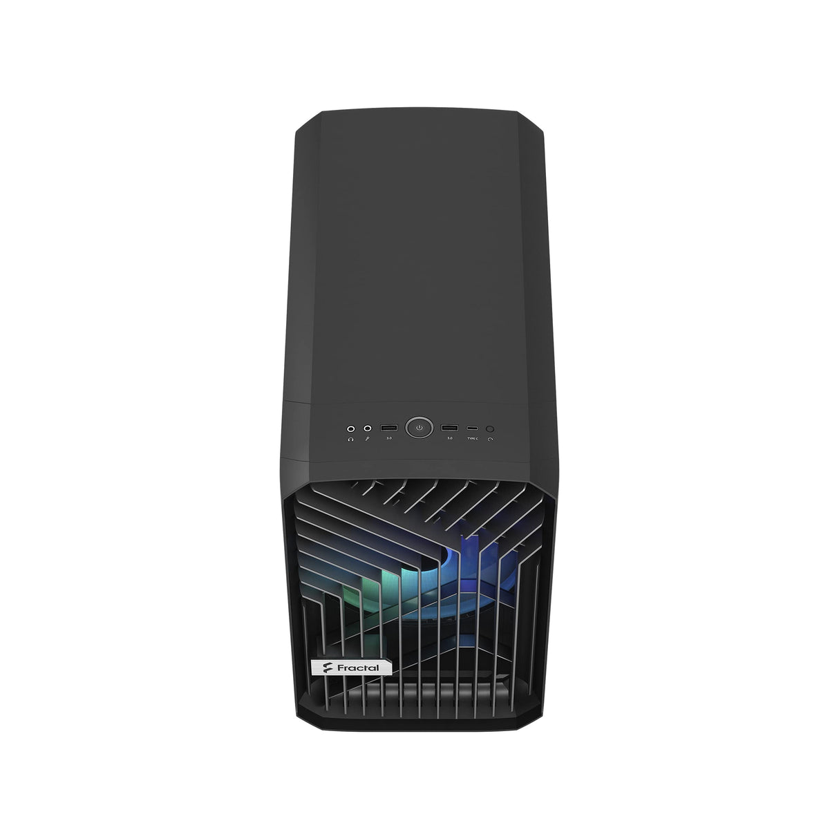 Fractal Design Torrent Nano RGB Black - Light Tint Tempered Glass Side Panels - Open Grille for Maximum Air Intake - 180mm RGB PWM Fan Included - Type C - mATX Airflow Mini Tower PC Gaming Case