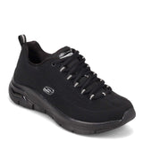 Skechers ARCH FIT METRO SKYLINE, Zapatillas para Mujer, Black Trubuck / Silver Trim #L, 37 EU