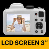 KODAK Pixpro Astro Zoom AZ425 - Cámara Digital Bridge, Zoom Optico 42X, Gran Angular de 24 mm, 20 Megapíxeles, LCD 3", Video Full HD 1080p, Batería Li-ion - Blanco