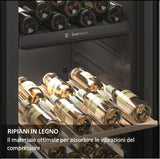 Haier Wine Bank 50 Series 3 HWS34GGH1 - Vinoteca 34 botellas, WIFI, Estantes de madera, Filtro Anti-UV, Filtro de carbón, Filtro de carbón, Display Digital, Iluminación LED, Silenciosa 37 dbA, Negra