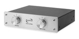 Dynavox AUX-S Pro - Conmutador de extensión de Entrada con 5 entradas RCA para Dos amplificadores estéreo y Envolvente, Color Plateado