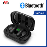 Meliconi MYSOUND True FIT Plus, Auriculares True Wireless Bluetooth 5.3 Negro, para Deportes, Control Táctil, Estuche de Carga con LED, Batería de 32 Horas