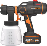 WORX WX020 Nitro - Sistema de pulverización de Pintura con batería (20 V, Potente Motor sin escobillas, 3 pulverizadores y 4 tamaños de Boquilla, fácil Limpieza, pulverización Uniforme, Incluye