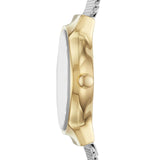Skagen Freja reloj para mujer, movimiento de cuarzo con correa de acero o piel, Tono plateado y tono dorado, 26MM