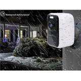 Albrecht Home SC 100 - Cámara de vigilancia WiFi 21500 Full HD visión Nocturna, IP65 Impermeable, Detector de Movimiento