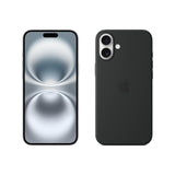 Apple iPhone 16 Plus (128 GB) - Blanco + Funda de Silicona con MagSafe - Negro