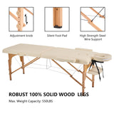 YOUNIKE Camilla de Masaje Plegable Portátil Profesionales Estetica 2 Zonas Fisioterapia Camilla Tatuaje Massage Table Camilla para Pestañas Ajustable Altura y Reposabrazos Extraíbles Beige