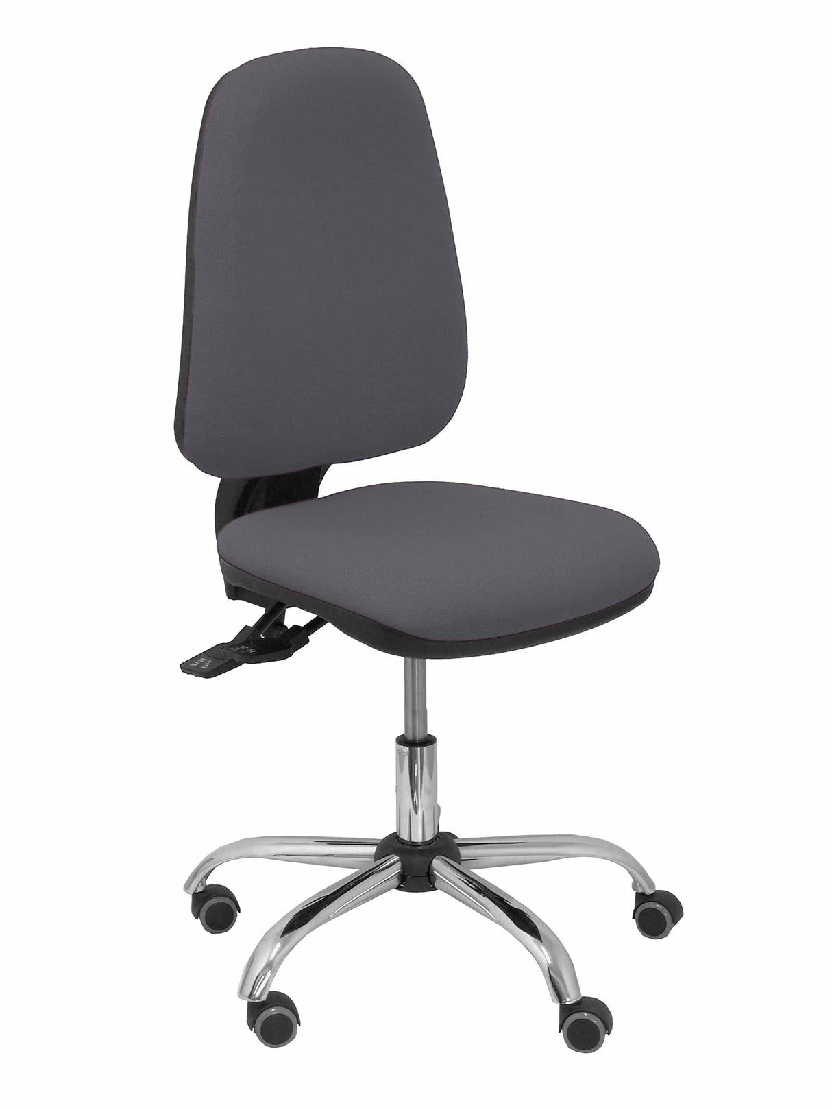Piqueras Y Crespo (PIQU7) Silla Sierra S Bali Gris Oscuro Base cromada y Ruedas de parqué