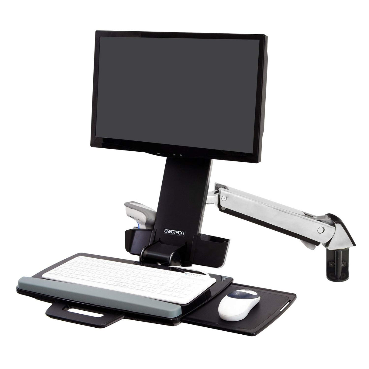 ERGOTRON StyleView Sit-Stand Combo Arm - Soporte de Pared para Pantalla Plana (13.2 kg, 609.6 mm (24 "), 75 x 75.100 x 100 mm (2.95 x 2.96 x 3.94), -30-30 °, 0-360 °, 360 °)