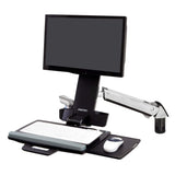 ERGOTRON StyleView Sit-Stand Combo Arm - Soporte de Pared para Pantalla Plana (13.2 kg, 609.6 mm (24 "), 75 x 75.100 x 100 mm (2.95 x 2.96 x 3.94), -30-30 °, 0-360 °, 360 °)