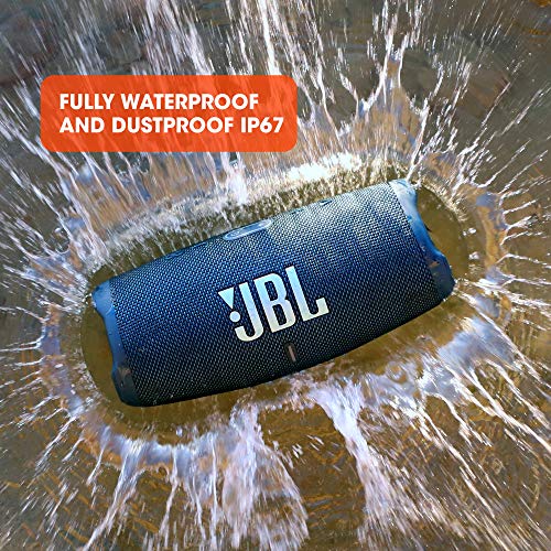 JBL Charge 5 Altavoz inalámbrico portátil con Bluetooth y batería integrada, resistente al agua (IP67), con PartyBoost para subir el nivel de la fiesta, hasta 20h de reproducción, negro
