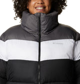 Columbia Mujer Chaqueta Acolchada, Black, White, City Grey, M
