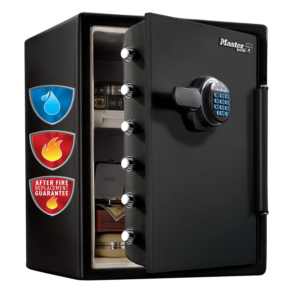 Master Lock Caja Fuerte de Seguridad [Ignifuga y Resistente al Agua] [Combinación Digital] [XX large/56L] -LFW205FYC, Negro, Gris, XX-Large