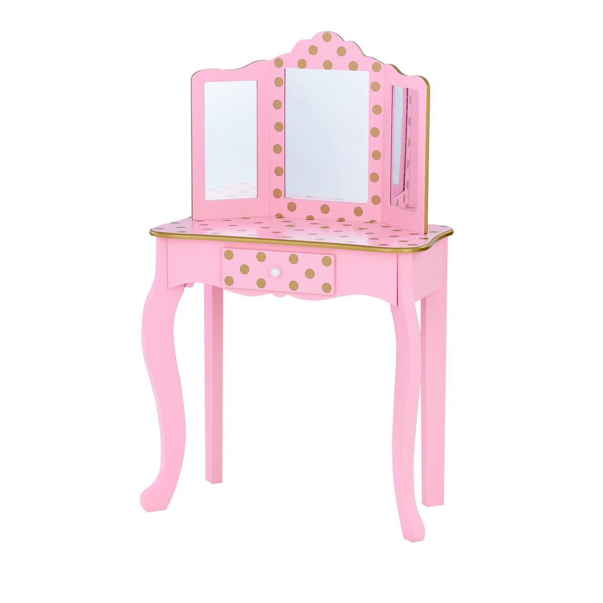 Teamson Kids Imitacion Tocador Espejo Y Luz LED para Niños Rosa/Oro-Rosa TD-11670LL
