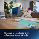 Philips Robot Aspirador y friegasuelos Homerun 7000, succión ultrapotente (5000 Pa), detección de obstáculos pequeños, estación de Vaciado automático, Blanco, Robot Aspirador, Homerun App (XU7100/02)