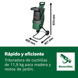 Bosch biotrituradora AXT Rapid 2000 (para triturar eficazmente los residuos del jardín; potente motor de 2000 W)