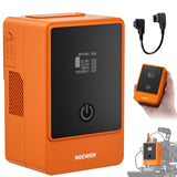 NEEWER Mini V Mount Battery 6800mAh 99Wh 14.5V, V Lock Battery with 65W PD Type C/D Tap/BP/USB A/Dual DC Port/OLED Display para videocámara Compatible con SmallRig BMPCC 4k 6k, PS099E Naranja