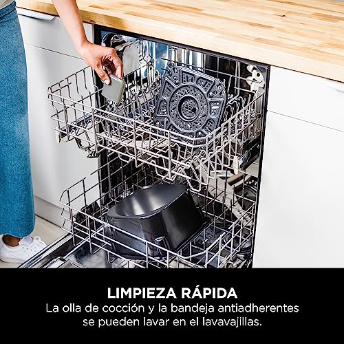 Ninja Speedi Olla rápida, Freidora de aire y Multifunción, 5,7L, comidas para 4 en 15 minutos, Freír con aire, Vapor, Parrilla, Hornar, Asar, Sellar, Cocción lenta y más, en gris, ON400EU