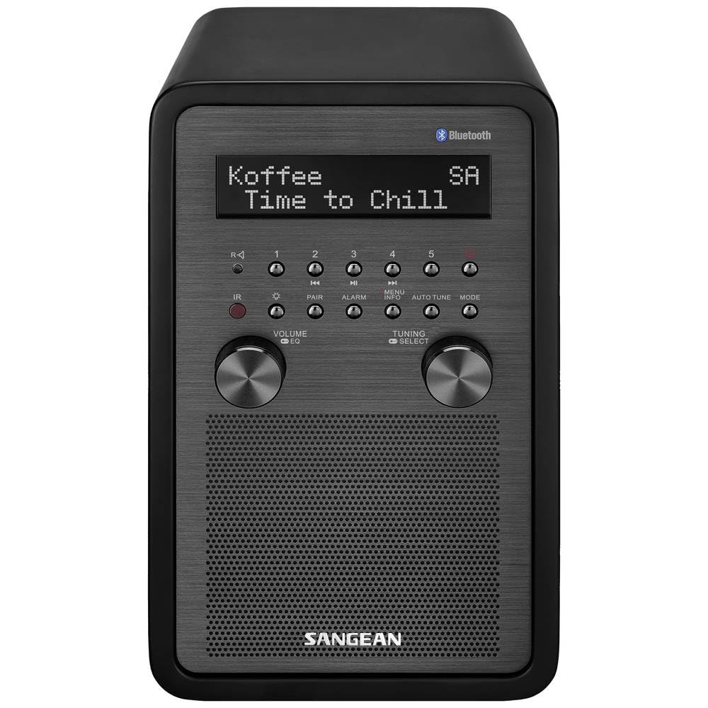 Sangean DDR-60BT Radio Digital (Dab+, Radio FM, Entrada Auxiliar, RDS, Conector de Altavoces), Color Negro Mate