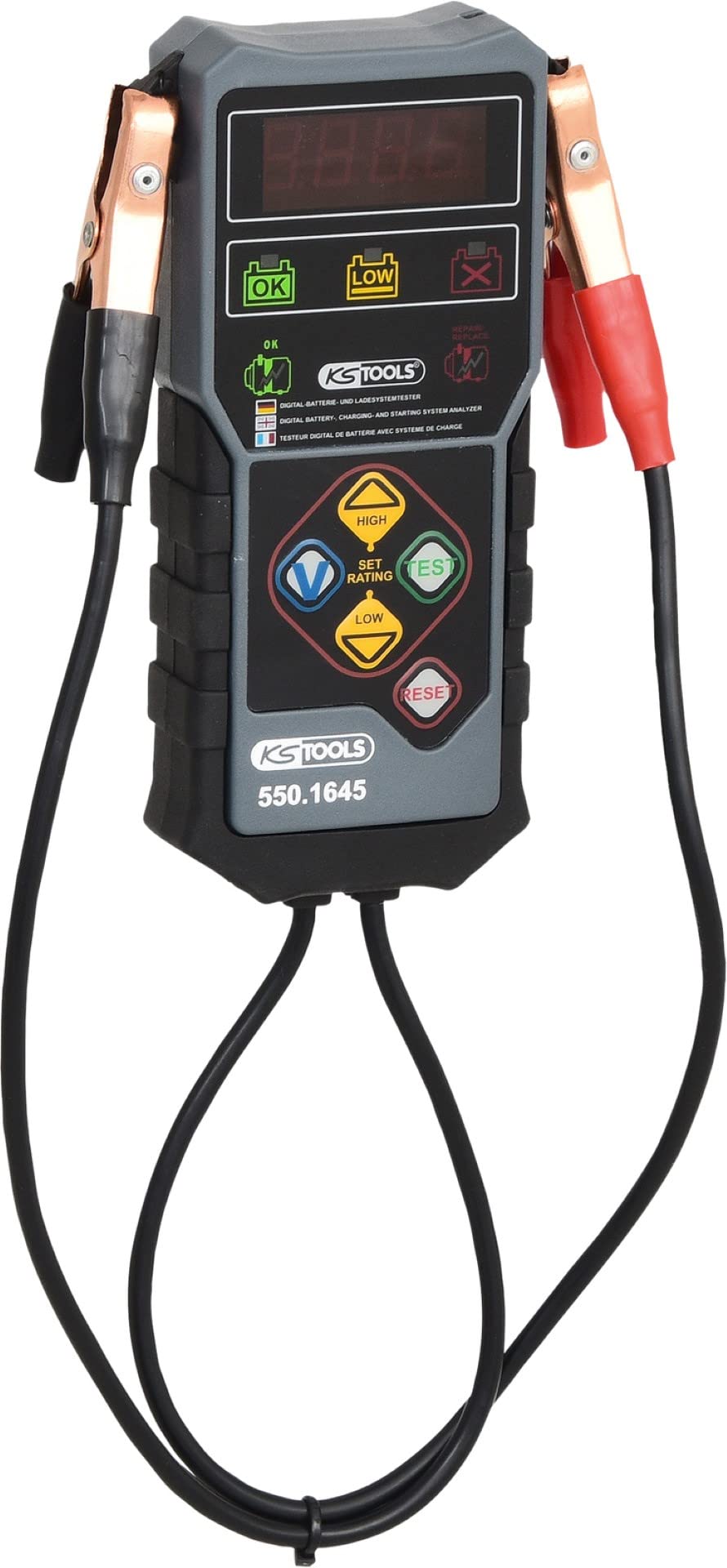 KS Tools 550.1645 12V Batería, carga y arranque-probador del sistema