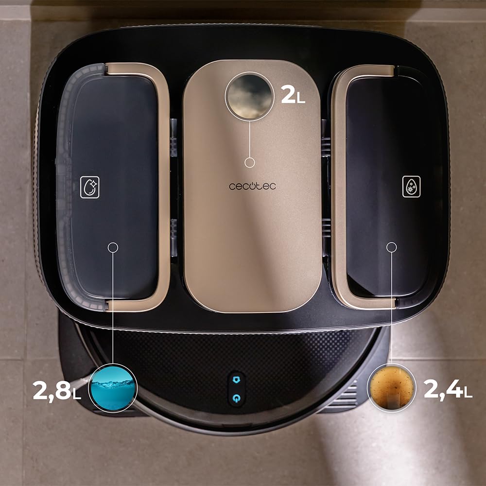 Cecotec Robot Aspirador Autovaciado y Mopas Giratorias Conga 13090 Spin Revolution Home&Wash Essential. 7000Pa, Tecnología Láser, Cepillo de Silicona y Lateral, App, Bluetooth y WiFi 2,4GHz, 5GHz
