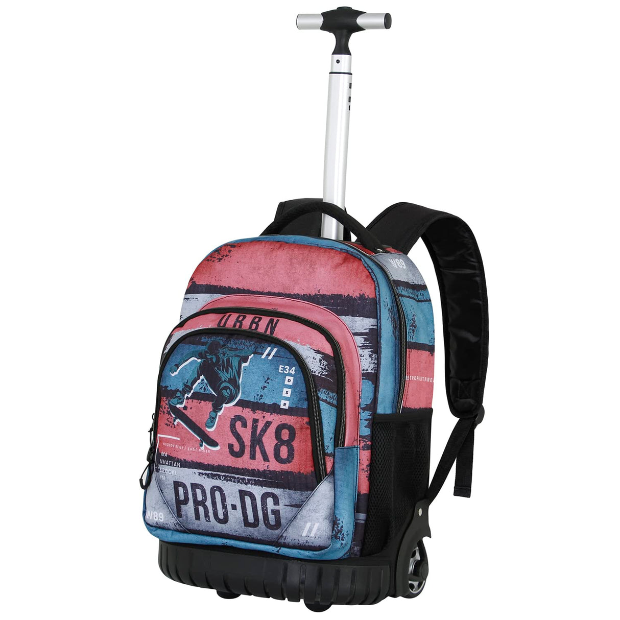 PRO-DG Urbansk8-Mochila Trolley GTS FAN, Gris, 32 x 47 cm, Capacidad 39 L