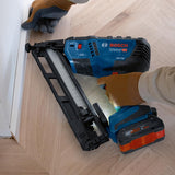 Bosch Professional 18V System clavadora madera batería GNH 18V-64 MD (modo disparo por impacto simple, apto para clavos: 32-64 mm, 1,8 mm y ángulo de clavado de 34°, sin baterías ni cargador)