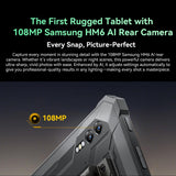 Blackview Active10 Pro 5G Tablet Resistente 30000mAh, 36GB+512GB/2TB Móvil Resistente, 10.95'' FHD+ Pantalla, Luz de Camping,108MP+50MP, 2 Altavoz Estéreo,IP68 Tablet Antigolpes, 4G,NFC,GPS,OTG,Negro