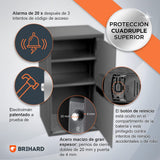 Brihard Business XXL Caja fuerte negocio electrónica LCD 73x40x36 cm - Extra grande caja de seguridad electrónica para oficina - 2 x Estante ajustable