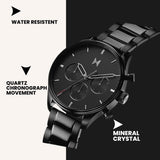 MVMT Reloj Analógico de Cuarzo Multifunción para Hombre con Correa de Acero Inoxidable Negra - 28000232-D