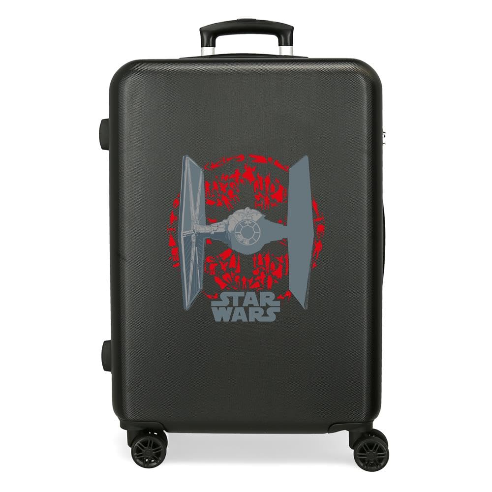Star wars Tie Fighter Maleta Mediana Negro 48x70x26 cms Rígida ABS Cierre TSA Integrado 81L 3,98 kgs 4 Ruedas Dobles