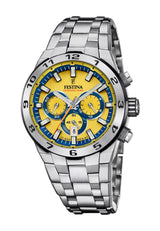 Festina Reloj Hombre F20670/4 Chrono Bike Caja de Acero Inoxidable 316l Plateado Correa de Acero Inoxidable 316l Plateado