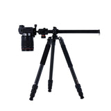 Rollei C5I MAKRO Pro I Trípode de Carbono I Negro I Cabezal de Bola 3D I Monopié I Soporte para Smartphone I Placa de liberación rápida I Columna Central giratoria 90°
