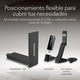 NETGEAR Nighthawk Adaptador WiFi 6E USB 3.0 A8000 - Llave USB WiFi 6 Para PC - AXE3000 Velocidad Gigabit Inalámbrico Tribanda (Hasta 3 Gbps) - Nueva Banda 6 GHz - Para PC Windows