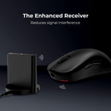Ratón Gaming Inalámbrico BenQ Zowie U2 para eSports, tecnología esports, receptor mejorado, ligero de 60 g, sensor de 3200 DPI, 5 botones, vida de batería de 70 horas.