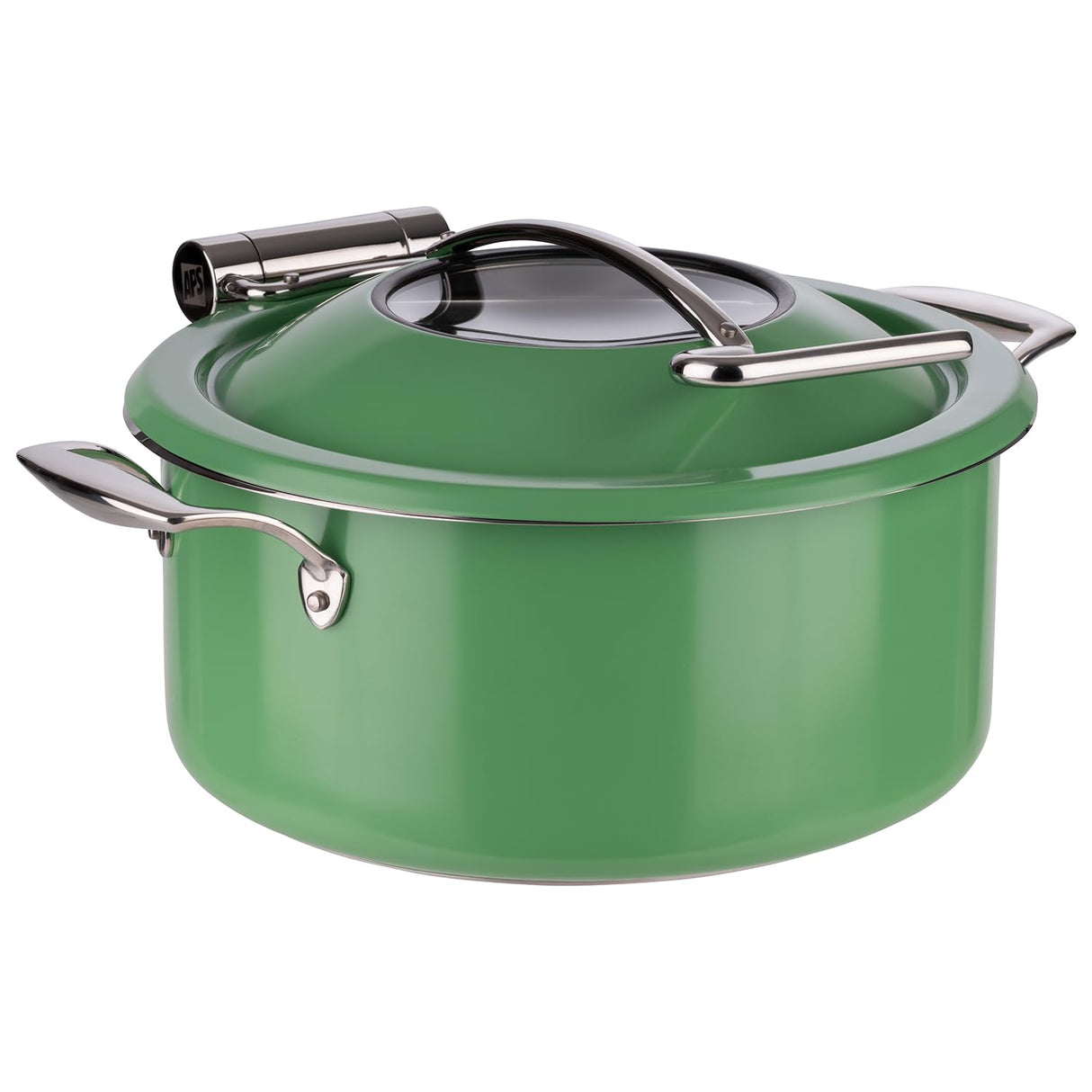 APS 12339 Chafing Dish, 4 pzs. SetØ 30,5 cm, H: 17,5 cm18/8 Acero Inoxidable, Verde Menta