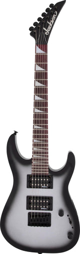 Jackson JS Series Dinky Minion JS1X, diapasón Amaranth, Metallic Silverburst, adecuada tanto para Músicos en Ciernes como para Músicos de Gira Experimentados