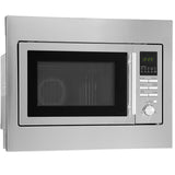 Microondas encastrable Bomann 3en1 con grill y convección,25 L de espacio de cocción, 10 programas automáticos,incl. rejilla grill y plato giratorio (Ø 32 cm),900 vatios,acero inoxidable,MWG 2216 H EB