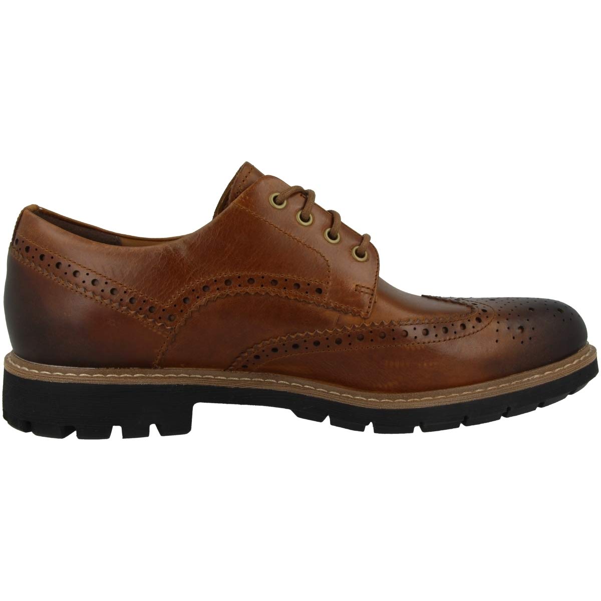 Clarks Batcombe Wing, Zapatos de Cordones Derby Hombre, Marrón (Dark Tan Leather), 47 EU