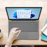 PRIXTON Ordenador portátil Netbook Pro con Pantalla 15.6”, Windows 11 Home, Procesador Intel N4020, RAM 4 GB, Memoria Interna 128 GB, Batería 5.000 mAh