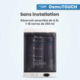 Aquavie Technology - OsmoTOUCH - Fuente de agua purificada por ósmosis inversa y esterilización - Dispensador instantáneo de agua templada y caliente - Depósito de 4,5 L